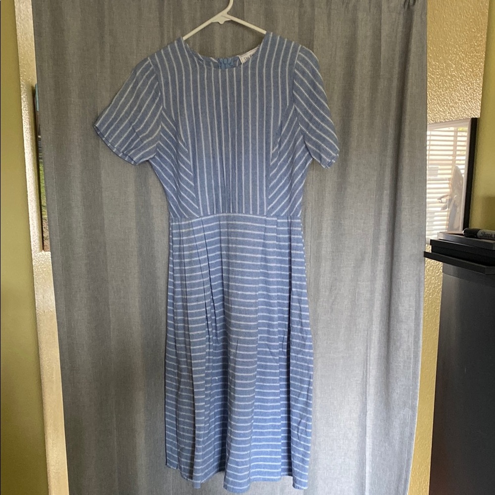 Blue Striped Women's Dress